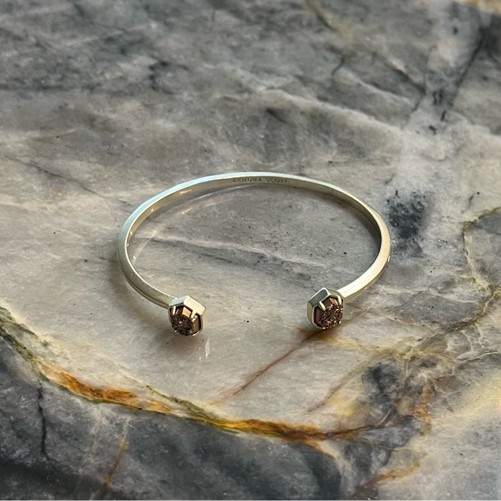 KENDRA SCOTT cuff with bronze drusy stones.